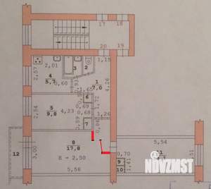 3-к квартира, вторичка, 58м2, 5/5 этаж