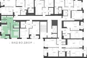 1-к квартира, строящийся дом, 44м2, 11/16 этаж