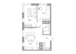 2-к квартира, вторичка, 51м2, 3/24 этаж