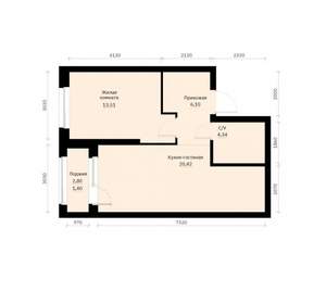 1-к квартира, вторичка, 46м2, 2/30 этаж