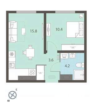 1-к квартира, вторичка, 34м2, 24/25 этаж