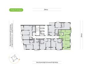 2-к квартира, вторичка, 64м2, 9/24 этаж