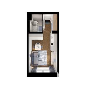 Студия квартира, вторичка, 24м2, 22/29 этаж