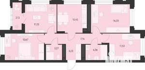 4-к квартира, вторичка, 81м2, 2/11 этаж