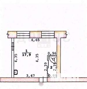 Студия квартира, вторичка, 20м2, 3/4 этаж
