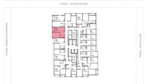 1-к квартира, вторичка, 41м2, 15/25 этаж