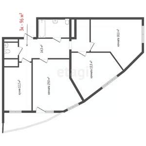 3-к квартира, вторичка, 87м2, 19/25 этаж