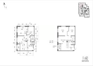 2-к квартира, вторичка, 73м2, 16/26 этаж