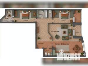 3-к квартира, вторичка, 103м2, 5/16 этаж