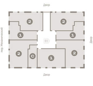 1-к квартира, вторичка, 45м2, 6/8 этаж
