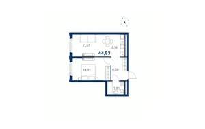 1-к квартира, вторичка, 45м2, 20/28 этаж