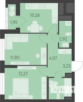 2-к квартира, вторичка, 50м2, 11/16 этаж