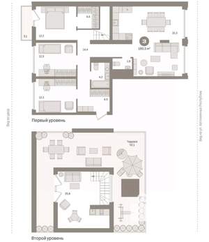 3-к квартира, вторичка, 191м2, 7/7 этаж