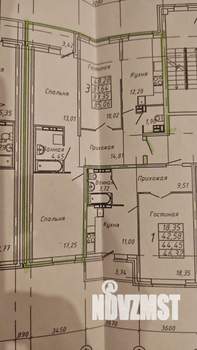 3-к квартира, вторичка, 82м2, 3/15 этаж
