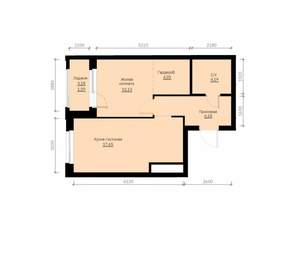 1-к квартира, вторичка, 44м2, 19/30 этаж