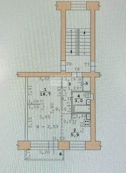 1-к квартира, вторичка, 30м2, 5/5 этаж