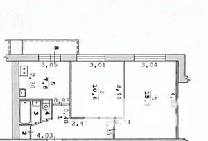 2-к квартира, вторичка, 44м2, 5/9 этаж