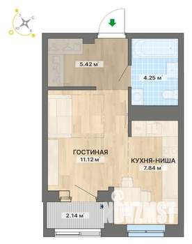 Студия квартира, вторичка, 31м2, 12/15 этаж
