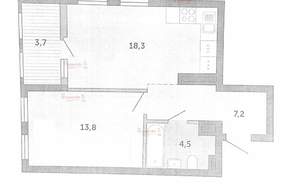 2-к квартира, вторичка, 43м2, 23/23 этаж
