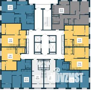 2-к квартира, вторичка, 61м2, 24/25 этаж