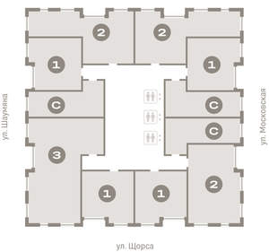 2-к квартира, вторичка, 63м2, 3/24 этаж