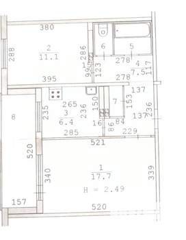 2-к квартира, вторичка, 48м2, 11/12 этаж