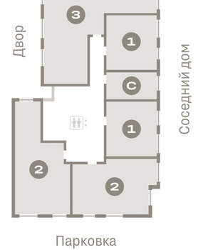 1-к квартира, вторичка, 40м2, 6/9 этаж