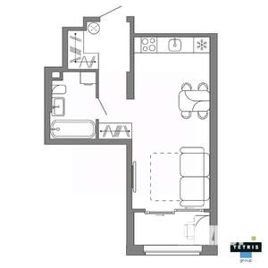 Студия квартира, вторичка, 33м2, 8/32 этаж
