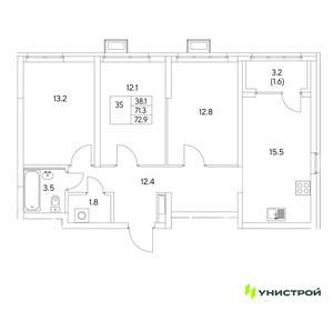 3-к квартира, вторичка, 73м2, 11/30 этаж