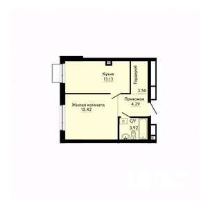 1-к квартира, строящийся дом, 40м2, 8/30 этаж