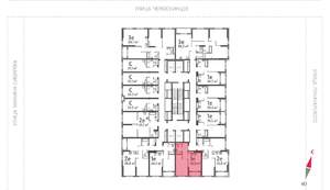1-к квартира, вторичка, 40м2, 22/32 этаж