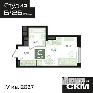 Студия квартира, вторичка, 24м2, 4/31 этаж
