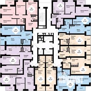 2-к квартира, вторичка, 67м2, 25/25 этаж