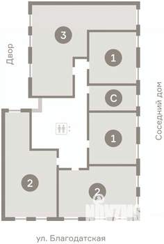 3-к квартира, вторичка, 89м2, 2/9 этаж