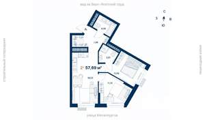 2-к квартира, вторичка, 58м2, 9/31 этаж