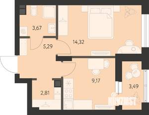 1-к квартира, вторичка, 37м2, 2/21 этаж