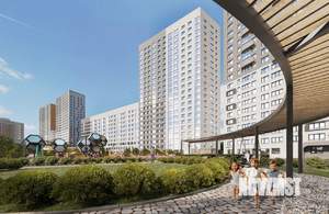 2-к квартира, строящийся дом, 55м2, 16/22 этаж
