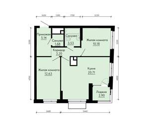 2-к квартира, вторичка, 59м2, 26/30 этаж