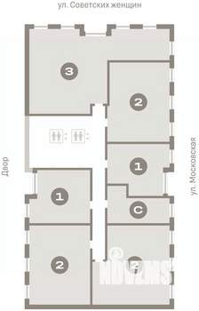 2-к квартира, вторичка, 78м2, 9/17 этаж