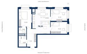 3-к квартира, вторичка, 78м2, 11/29 этаж