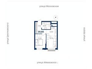 1-к квартира, вторичка, 40м2, 17/30 этаж