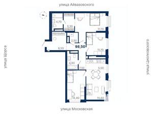 3-к квартира, вторичка, 99м2, 8/29 этаж