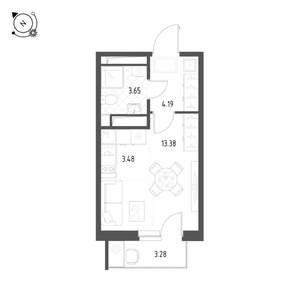 Студия квартира, вторичка, 25м2, 6/25 этаж