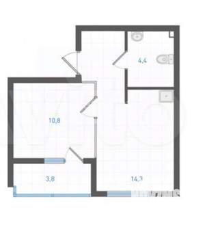 1-к квартира, вторичка, 37м2, 12/29 этаж
