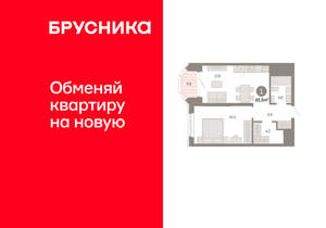 1-к квартира, вторичка, 50м2, 20/24 этаж
