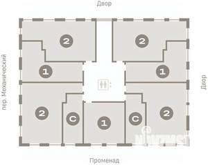 2-к квартира, вторичка, 62м2, 4/8 этаж