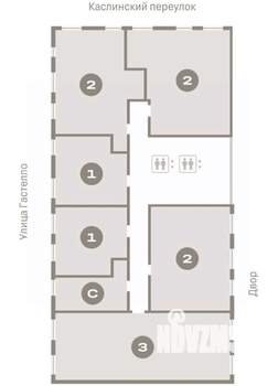 2-к квартира, вторичка, 84м2, 4/16 этаж