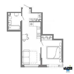 2-к квартира, вторичка, 39м2, 28/32 этаж