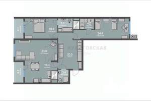 3-к квартира, вторичка, 115м2, 4/20 этаж