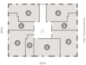 2-к квартира, вторичка, 75м2, 6/8 этаж